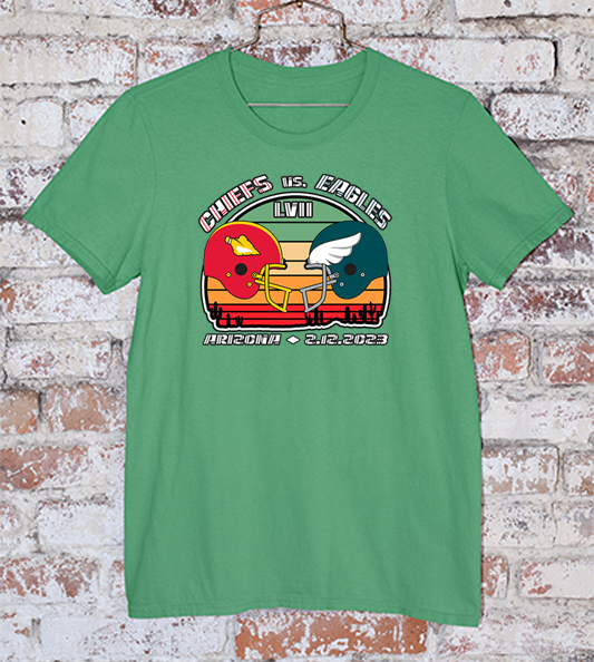 Super Bowl 57 kelly green retro t shirt