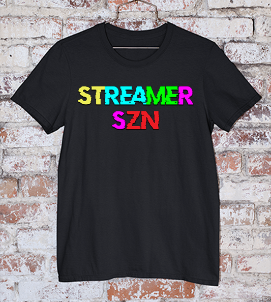 StreamerSZN podcast black tee