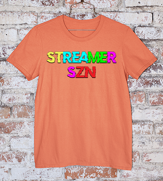 StreamerSZN podcast heather orange tee