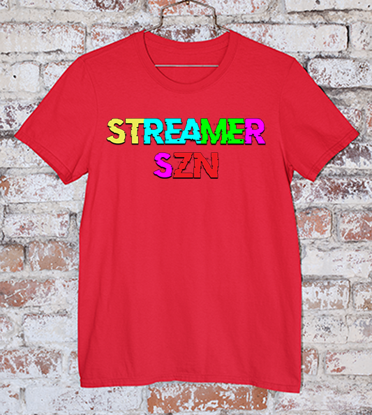 StreamerSZN podcast red tee