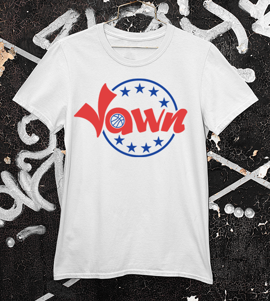 Sixers Jawn white tee