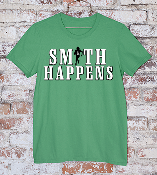 Devonta Smith Eagles "Smith Happens" shirt in kelly green