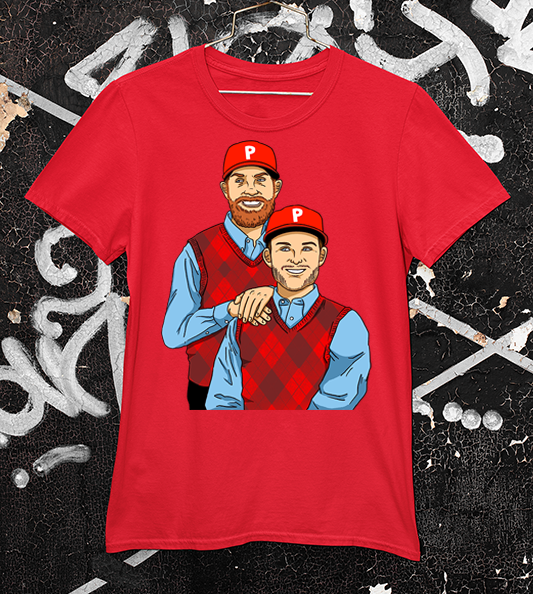 Phillies Red Step Brothers Tee 