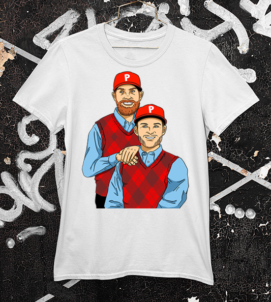 Phillies White Step Brothers Tee 