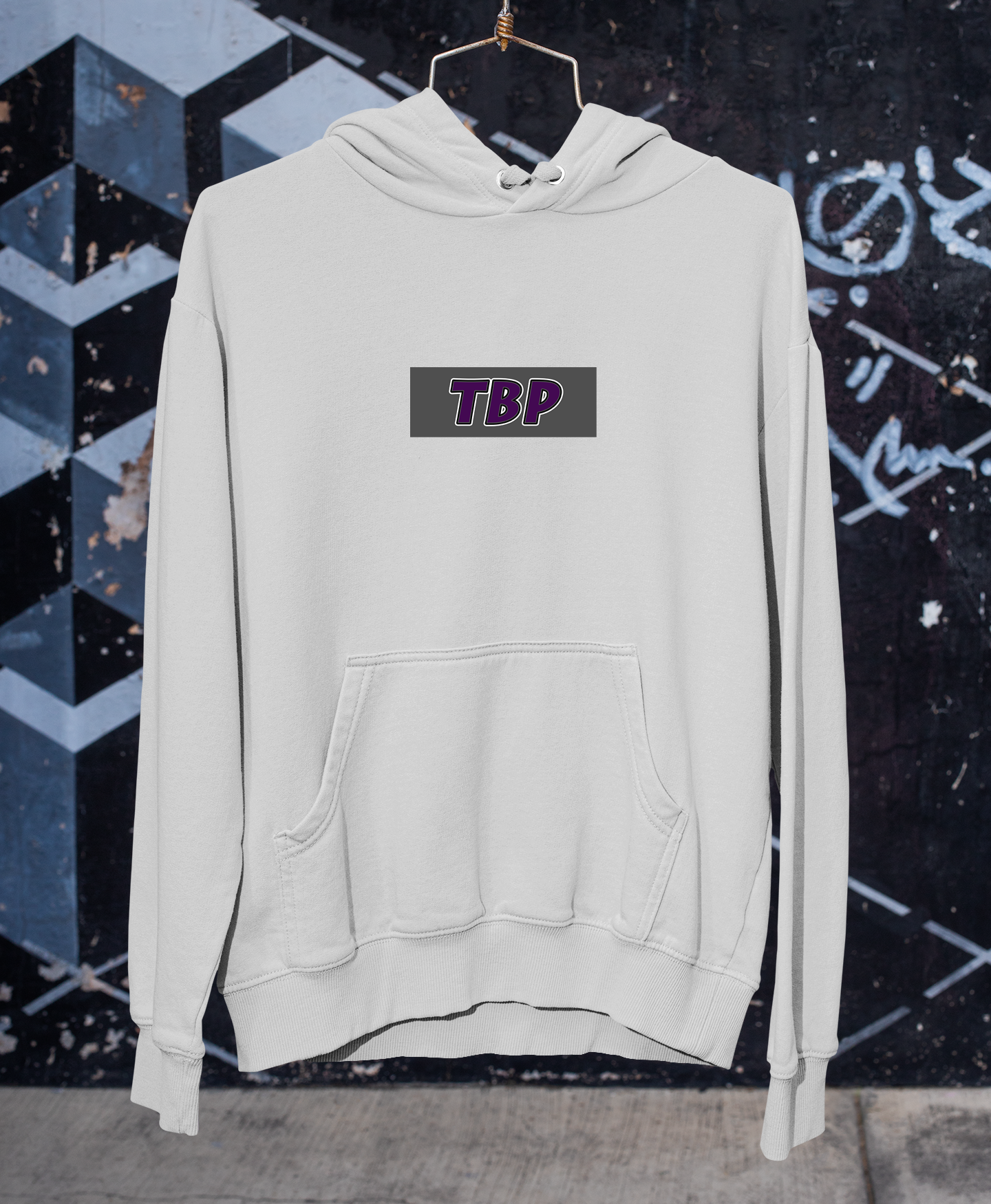 Top Bins Podcast light grey hoodie