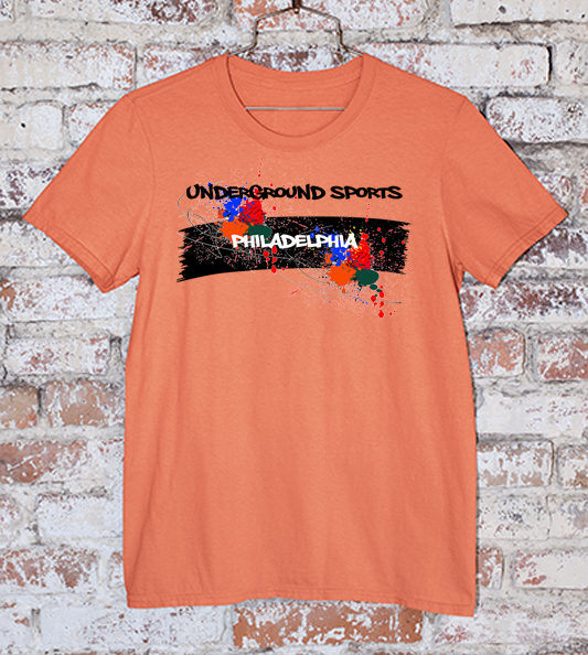 Underground Sports Philadelphia heather orange shirt