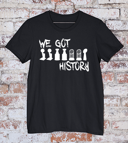 Philadelphia "we got history" trophy shirt in black