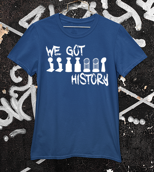 Philadelphia "we got history" trophy shirt in navy