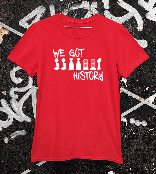 Philadelphia "we got history" trophy shirt in red