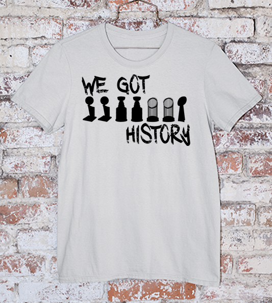 Philadelphia "we got history" trophy shirt in light grey