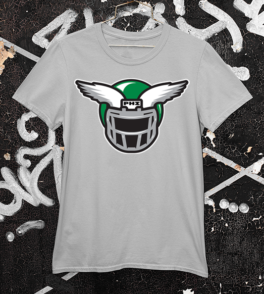 Light Grey Eagles Helmet Tee