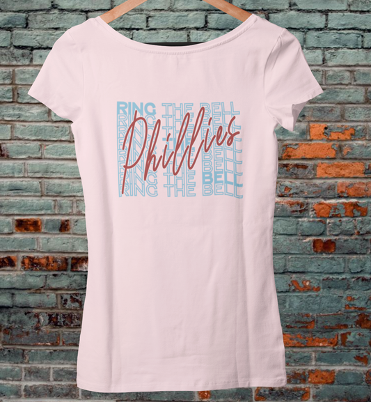 Womens Phillies Script Pink Tee