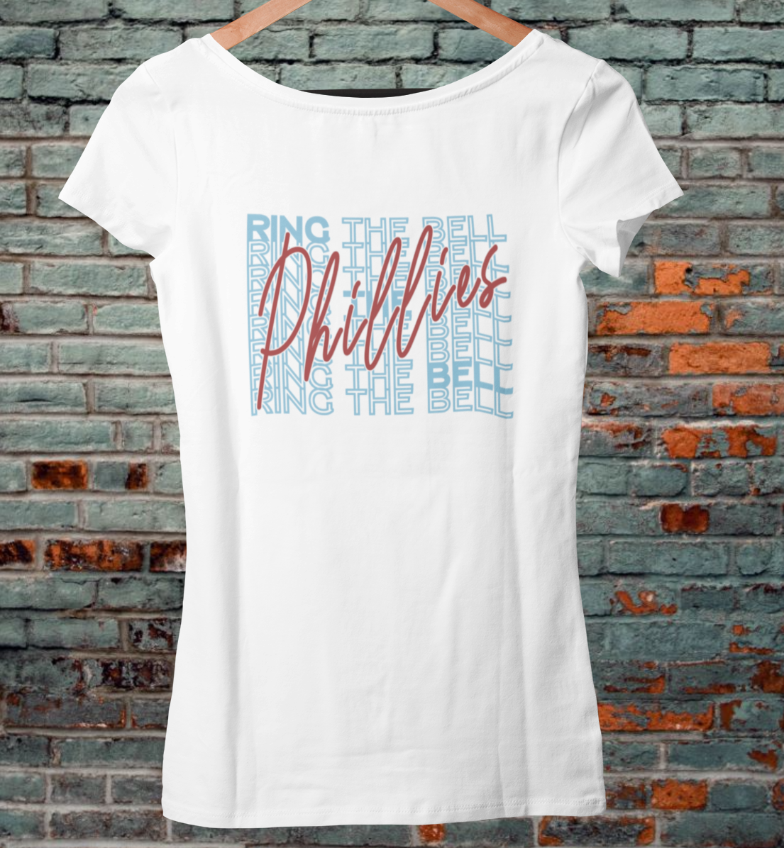 Womens Phillies Script White Tee